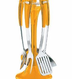 Guzzini Latina Kitchen Utensil Set Orange Latina