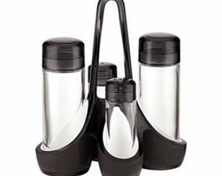 Guzzini Mirage Cruet Set Black 18 5 x 14 x h24cm