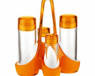 Guzzini Mirage Cruet Set Orange 18 5 x 14 x h24cm