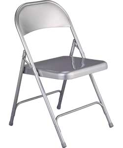 Habitat Macadam Folding Chair - Silver