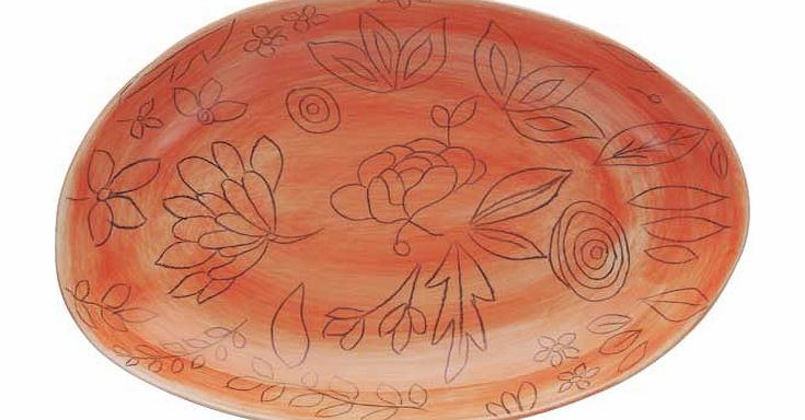 Habitat Pomelo Hand Drawn Patterned Platter