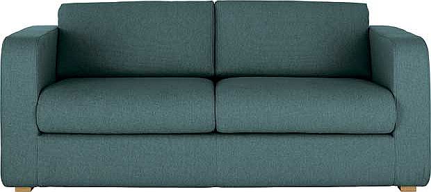 Habitat Porto Blue Fabric 3 Seat Sofa Bed