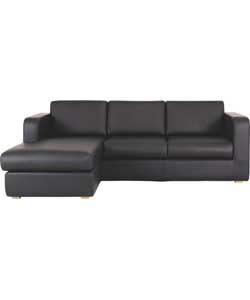 Habitat Porto Leather Reversible Chaise Sofa Bed