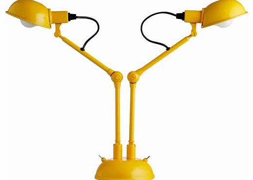 Habitat Tommy 2 Head Desk Lamp - Yellow