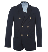 Navy Loro Piana Wool Mix Blazer