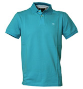 Turquoise Pique Polo Shirt