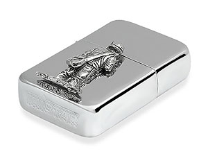 Chrome Plated Angler Petrol Lighter 012863