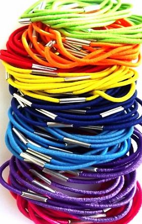 Hair Elastics 100 Coloured Thin Hair Elastics IN8710