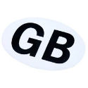 Halfords Self Adhesive GB Sticker
