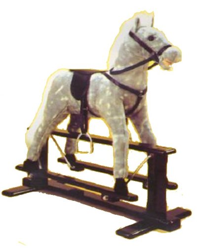 Halsall Glide and Ride Grey Rocking Horse on Glider