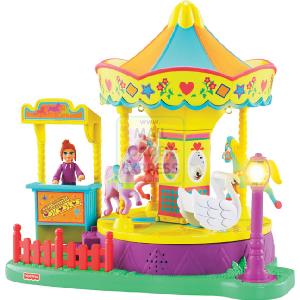 HALSALL - MATTEL Fisher Price Sweet Streets Light Up Lane Village Carousel