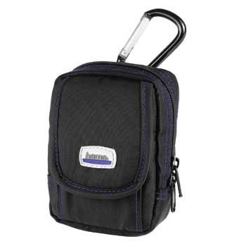 HAMA Camera Case Black and Karabiner Hook (with Blue Detail) - 26264