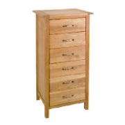 6 drawer Chest, Oak