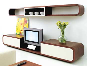 Hammel Be Entertainment Unit and display shelf in Espresso Oak