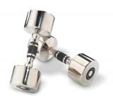 Hampton Beauty Grip Chrome Dumbells - 2x17.5kg