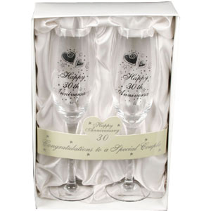 30th Anniversary Champagne Glasses