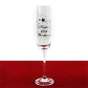 60th Birthday Champagne Glass