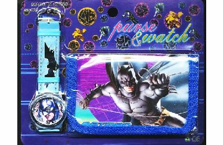 Happy Bargains Ltd Batman Childrens Watch Wallet Set For Kids Children Boys Girls Great Christmas Gift Gifts Present - Sold by Happy Bargains Ltd