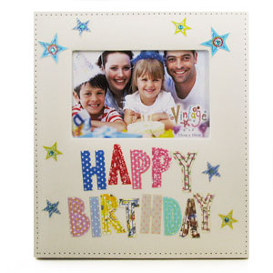 Happy Birthday 6 x 4 Canvas Photo Frame