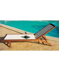 Hardwood and Textoline Lounger