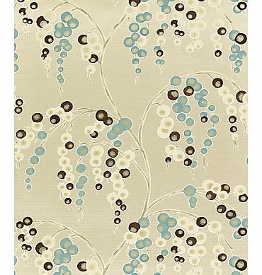 Wallpaper, Iola 75642, Teal / Chocolate