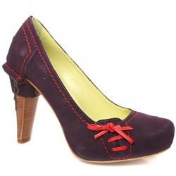 Harlot Female Slot Court Suede Upper Evening in Purple