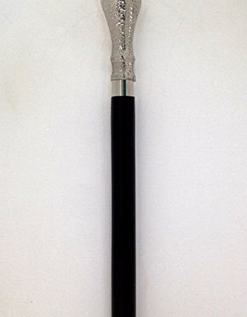 Harrington Marley HAND MADE VICTORIAN CLASSIC STYLE WALKING STICK CANE CHROME KNOB WEDDINGS GENT GENTLEMAN WOOD BLACK