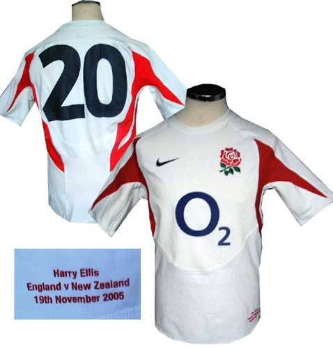 Harry Ellis - England No. 20 match worn shirt v New Zealand November 2005