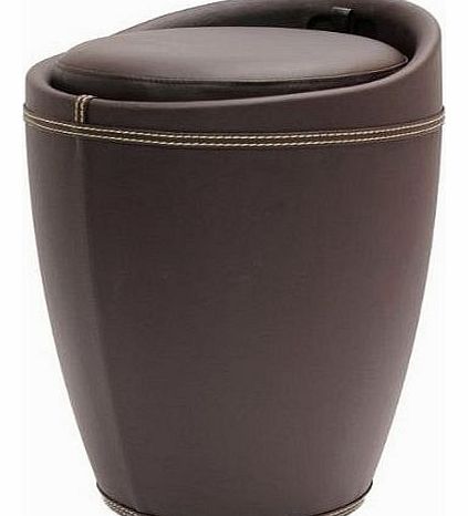 Hartleys Furniture Hartleys Brown Faux Leather Ottoman Stool