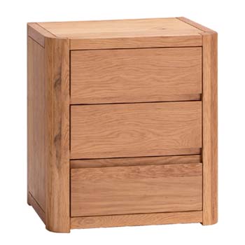 Kari Solid Oak 3 Drawer Bedside Table