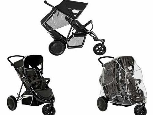 Hauck Freerider 3 Wheel Tandem Pushchair - Black