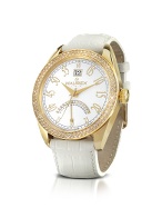 Haurex Casanova Stone Swarovski Crystal Gold Plated Date Watch