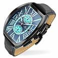 Haurex Jack - Men` Black Stainless Steel Chronograph Watch