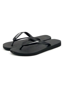 Havaianas Black Logo Flip Flops