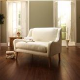 haven Chair - Sanderson Albury Stripe Ivory - Light leg stain