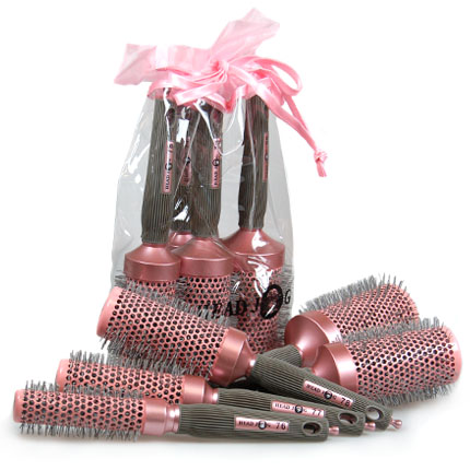 Head Jog 5 Piece Professional Ionic+Ceramic Pink