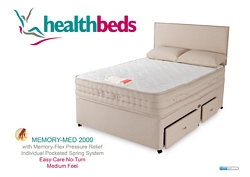 Memory MED 2000 Small Single Divan Bed