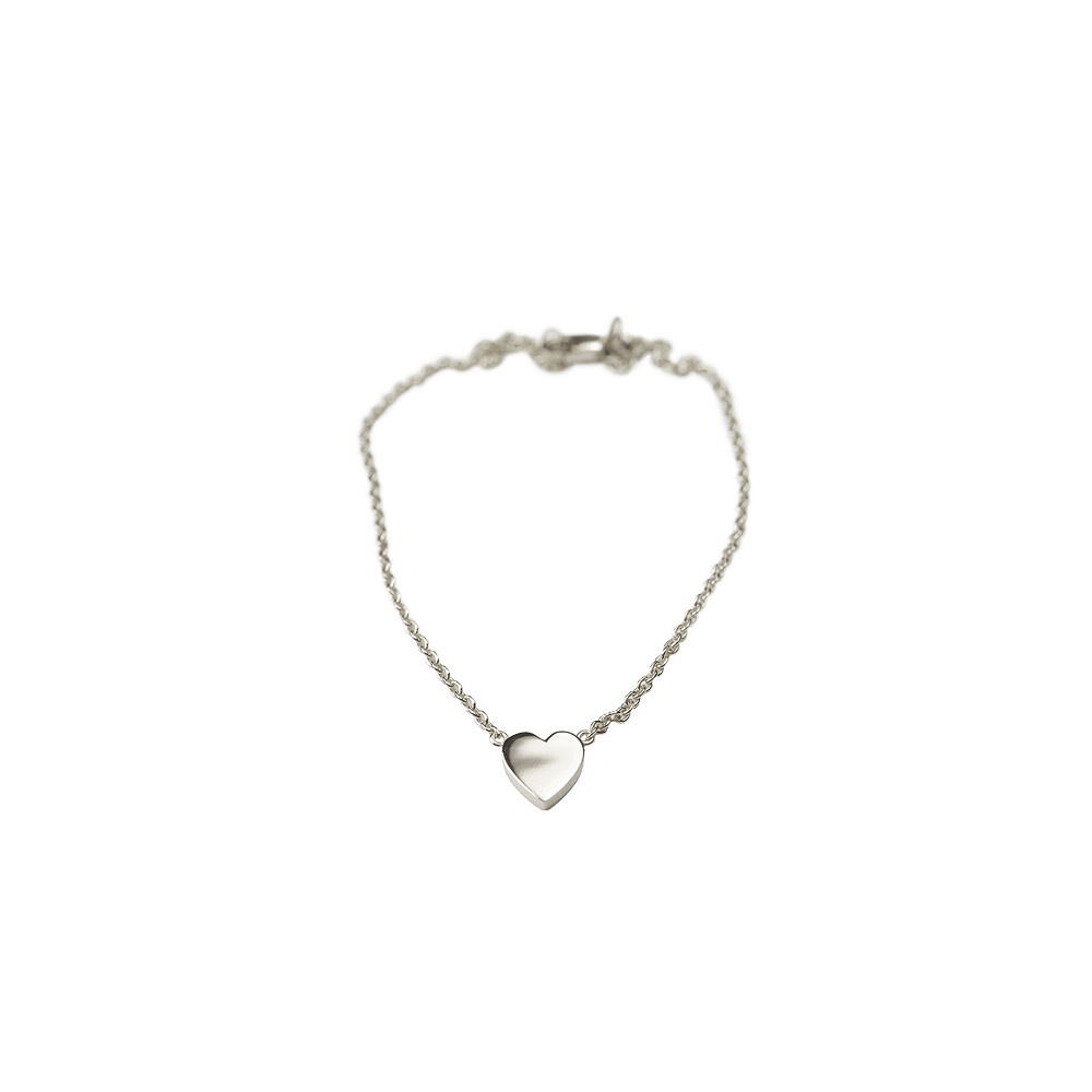 Heart Bracelet - White Gold