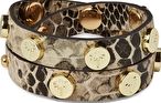 Heidi Klein, 1295[^]275863 Leather Stud Bracelet - Snake