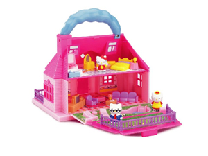 Hello Kitty Carry Along Mini Doll House Playset