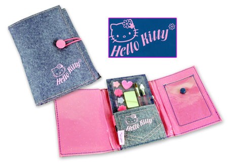 Hello Kitty Denim Make-Up Purse