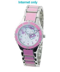 hello kitty Watch with Lilac Enamel Bracelet