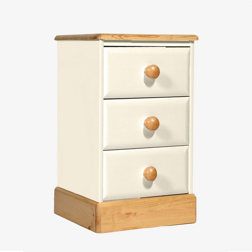 Pine 3 Drawer Bedside Cabinet