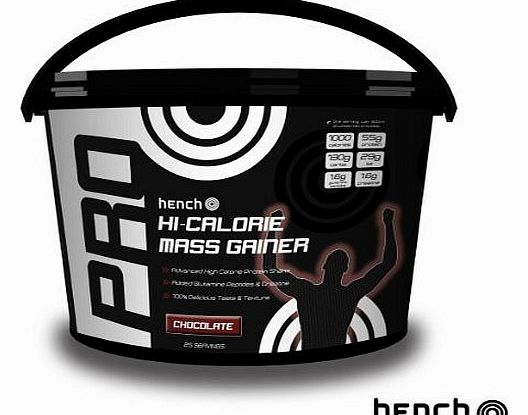 Hench Nutrition 4KG HENCH NUTRITION HI-CALORIE MASS GAINER / WEIGHT GAIN WHEY PROTEIN POWDER - CHOCOLATE