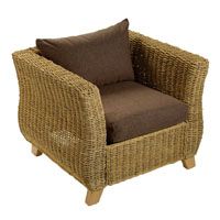 Henley Armchair with Chenille Cushions Soft Earth