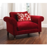 henley Cosy Chair - Wilman Rosa Caramel - Dark leg stain