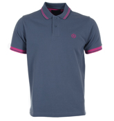 Byron Indigo and Pink Polo Shirt