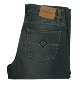 Cassop Dark Denim Straight Leg Jeans