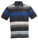 Navy and Blue Pique Polo Shirt