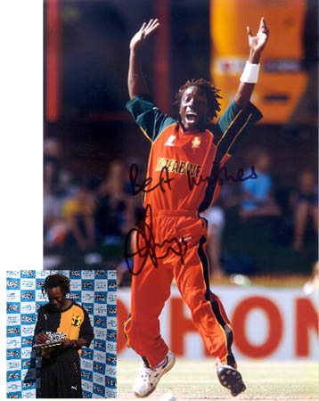 Olonga signed A4 photo